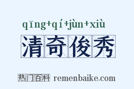 清奇俊秀是什么意思的图片